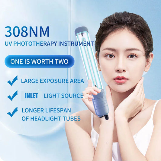 308nm UVB Narrowband Light Phototherapy for Vitiligo Psoriasis Eczema Skin Problems Treatment Ultraviolet Lamp