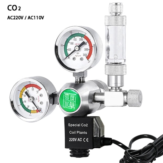 DIY Aquarium CO2 Regulator Magnetic Solenoid Kit Check Valve Fish Tank Accessories CO2 Control System Reactor Generator Set