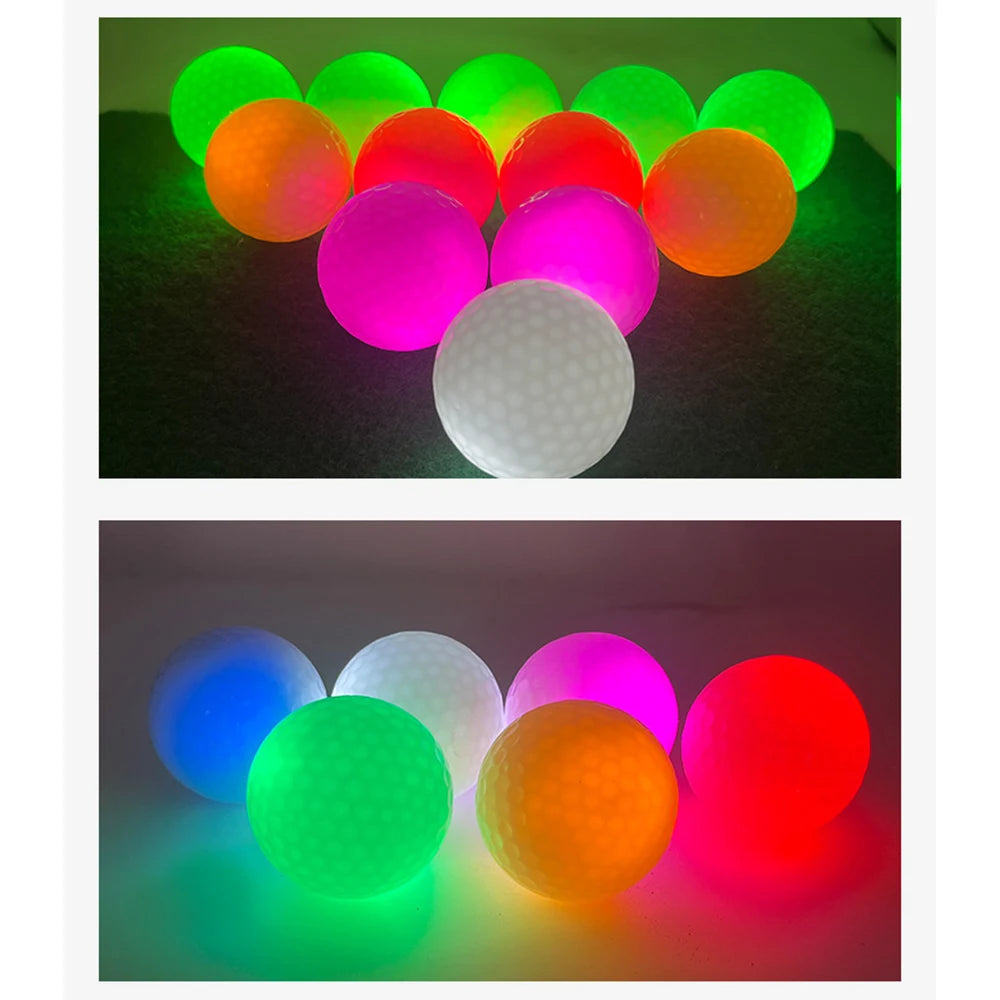 LED Glowing Golf Ball Flash Golf Ball Long Lasting Bright Glowing Ball Is Iuitable For Xi Golf Practice At Night 골프공
