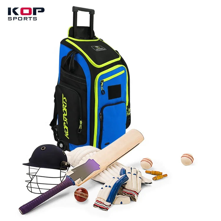 Custom Waterproof Cricket Bag With Trolley Wheels Shoe Compartment