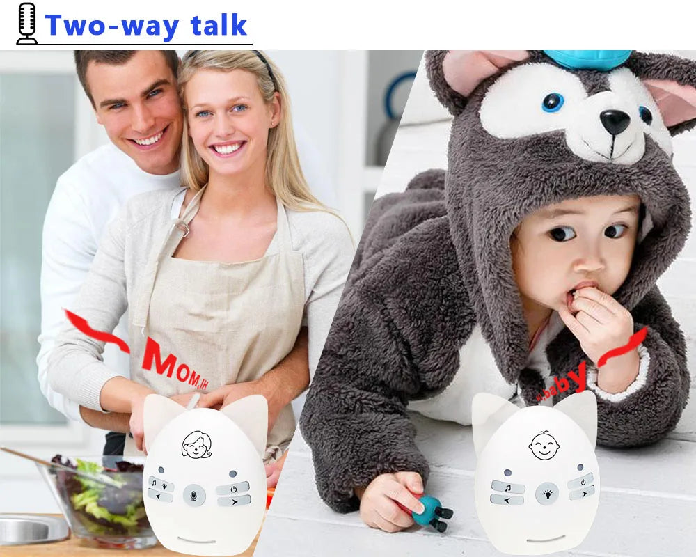 2.4Ghz Wireless Voice Intercom Baby Monitor Audio Sender Reciever AAA Battery Power