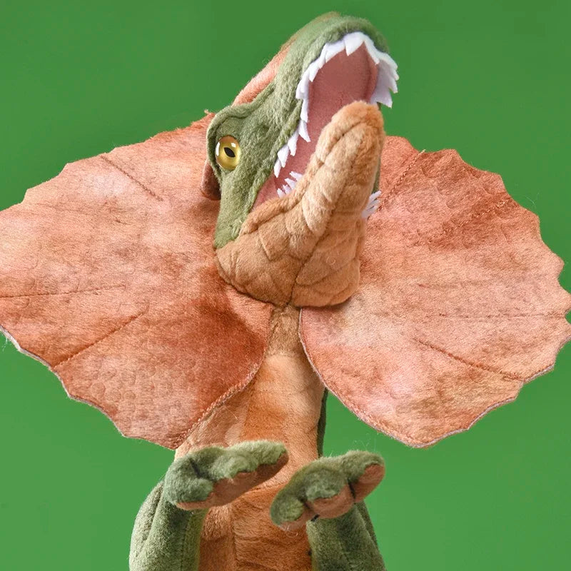 Jurassic Park Dilophosaurus Dinosaur Plush Toy Double Crested Lizard Figure Stuffed Toy Cool Kids Gift for Children Dropshipping