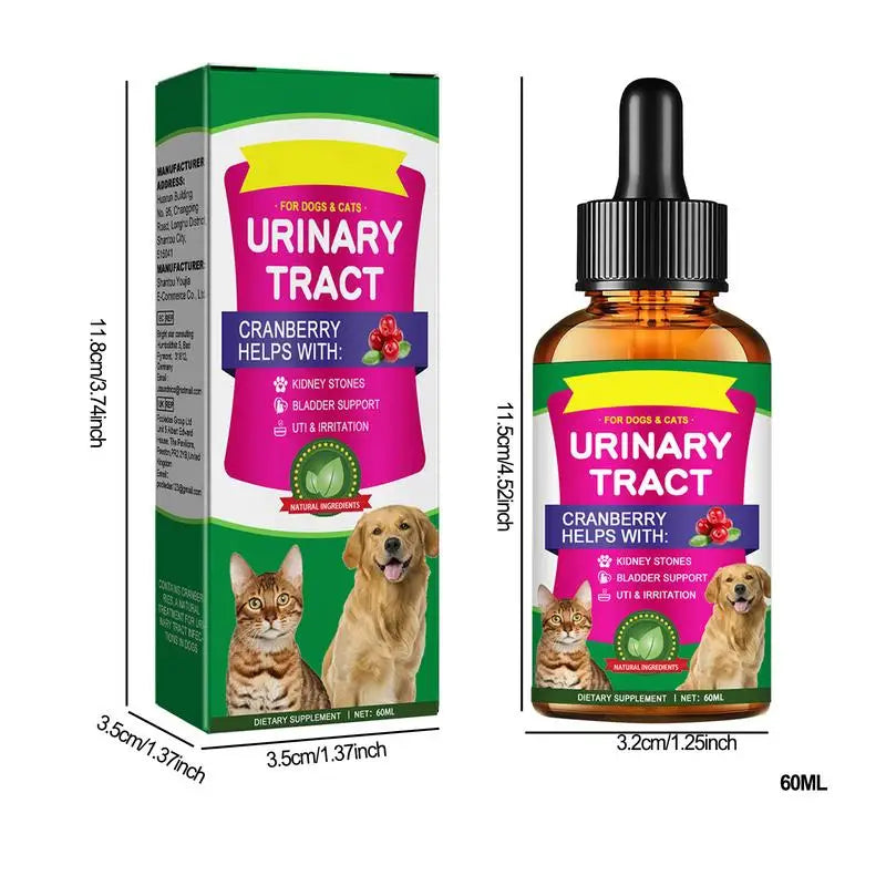 Pet UTI Treatment 60ml Powerful Cat Bladder Drops For Urinary Tract