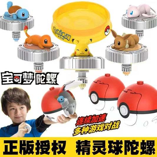 Pokemon Top Magic Gyro Toy Children's Picachu Fairy Ball Spinning Battle Battle Torah Gives Battle Disk Party Birthday Gifs