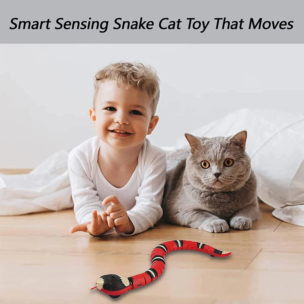 Interactive Toys Smart Sensing Snake Tease Toys Automatic Cat Toys Eletronic Snake For Cats Dogs Pet Kitten Toys Pet Accessories