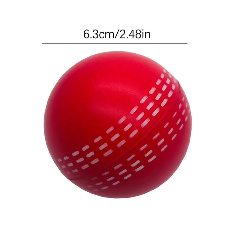 1PC 6.3CM Bounce Durable Playing Training Practice Attractive Traditional Seams All Age Players Cricket Ball Funny Soft PU