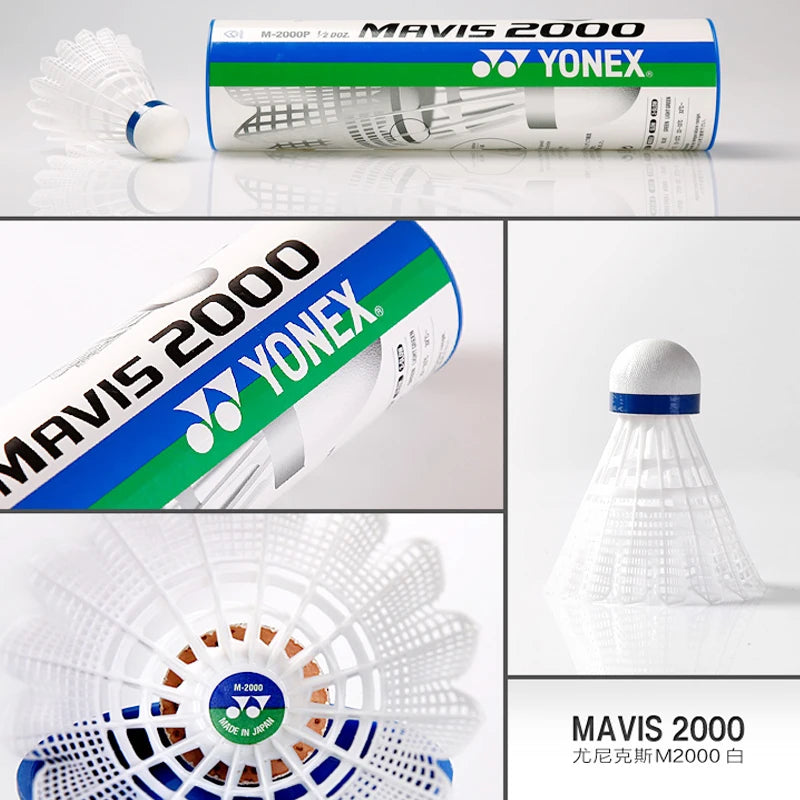 Yonex Mavis 2000 600 500 350 300 250 Badminton 6PCS Nylon Ball Tournament Shuttle Badminton Training Shuttlecock