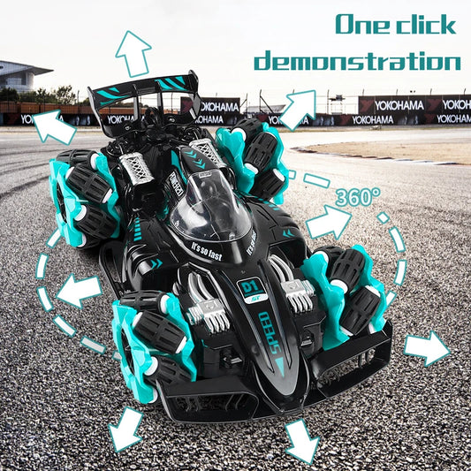 4WD Spray Drift RC Car 360 Degrees Rotation Stunt High Speed RC Car Cross Country Climbing Light Music Toys For Boy For Kid Gift