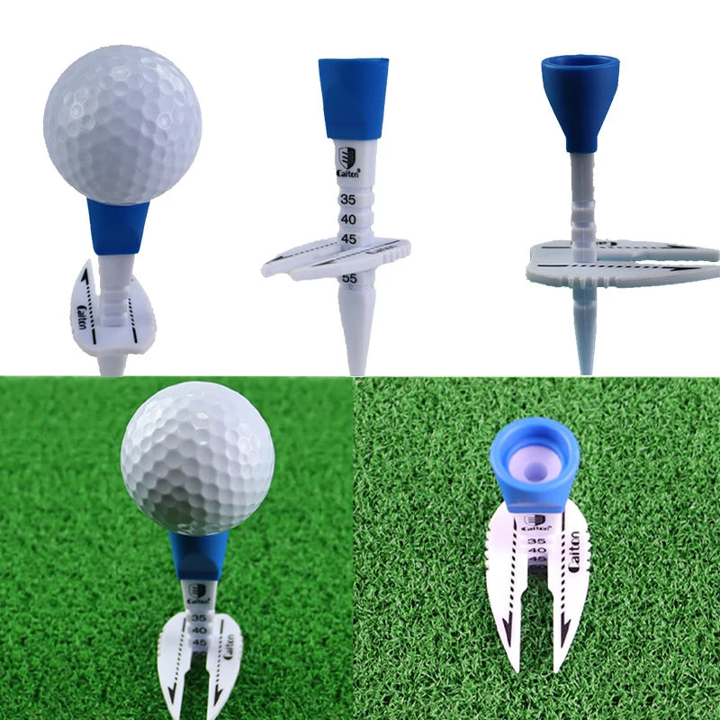 1/4PCS  Golf Tee Step Down Golf Tees Plastic Prevent Loss Rope with Ball Mark Golf Divot Tool Ball Holder Accessories 4 Color