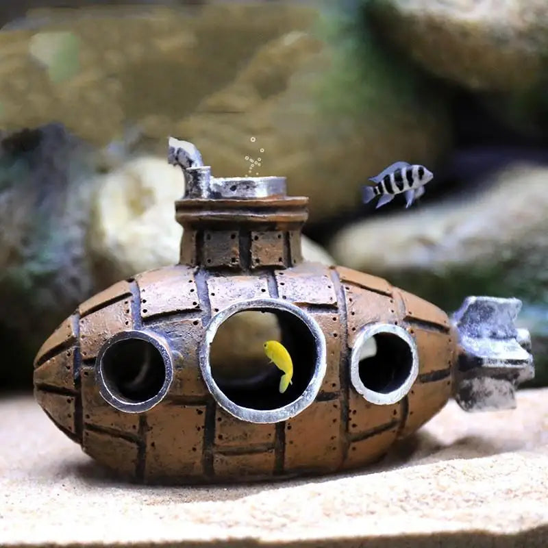 Resin Submarine Ornaments Fish Shrimp Shelter Cave Landscaping Accessories for Aquarium Fish Tank Decorations