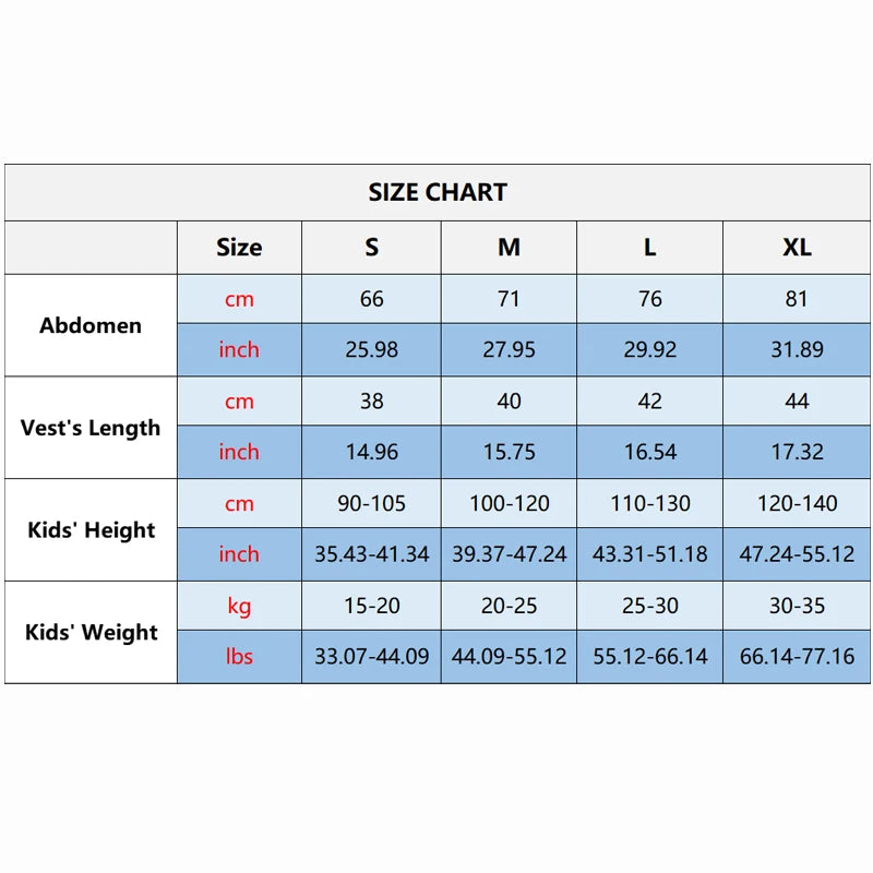 Neoprene Life Jacket For Kids Buoyancy Life Vest Boys Girls Surfing Vests Diving Flotation Swimming Aid Child