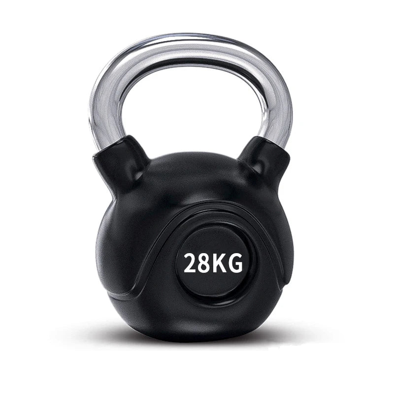 Pure Steel Kettlebell, Black, Solid Squatting Equipment, Hip Lift, Thin Arm Lift, Kettle Dumbbell, Household, 4kg-36kg