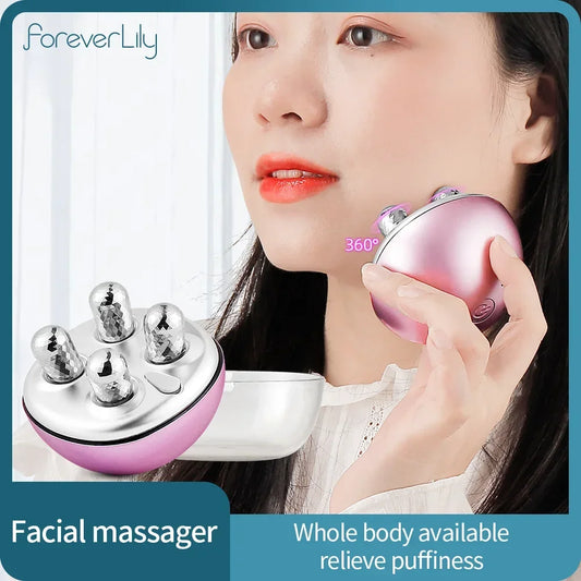 Foreverlily 4D Roller Facial Lifting Massager Skin Tighten Rejuvenation Body Slimming Massager V Face Beauty Machine