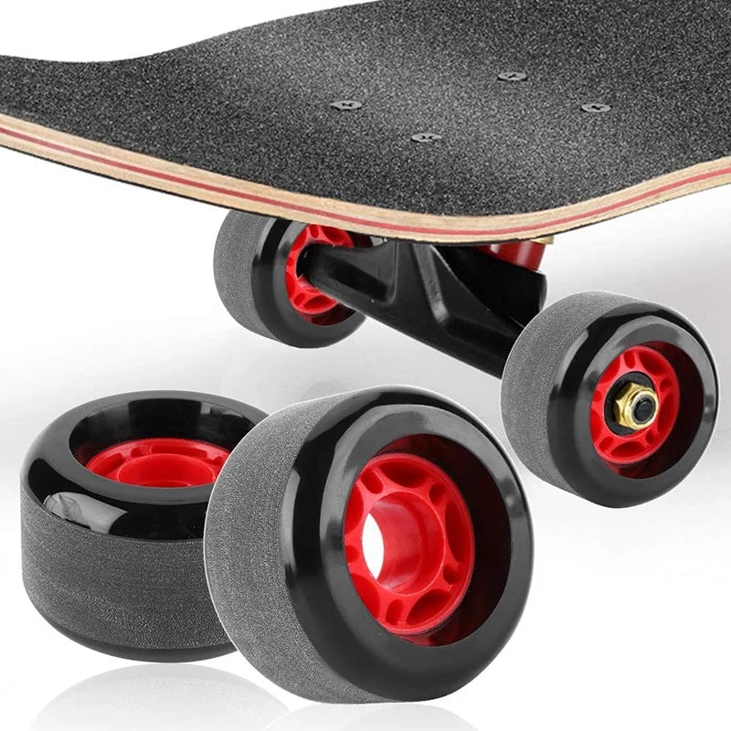 4 Pcs Long Board Wheel Durable 75-85A PU Skateboard Wheels Good Mobile Control Ability Cruising Board Wheel