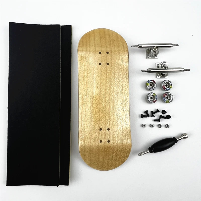 34mm Fingerboard Skate Board Alloy Truck with CNC Wheels 5Ply Canadian Maple Wood Mini Finger Skateboard