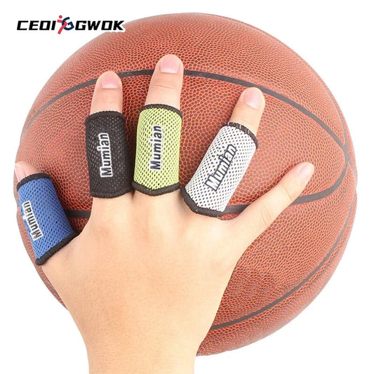 CEOI GWOK 2PCS Stretchy Finger Sleeve Support Wrap Arthritis Guard Volleyball Basketball Sports -intl