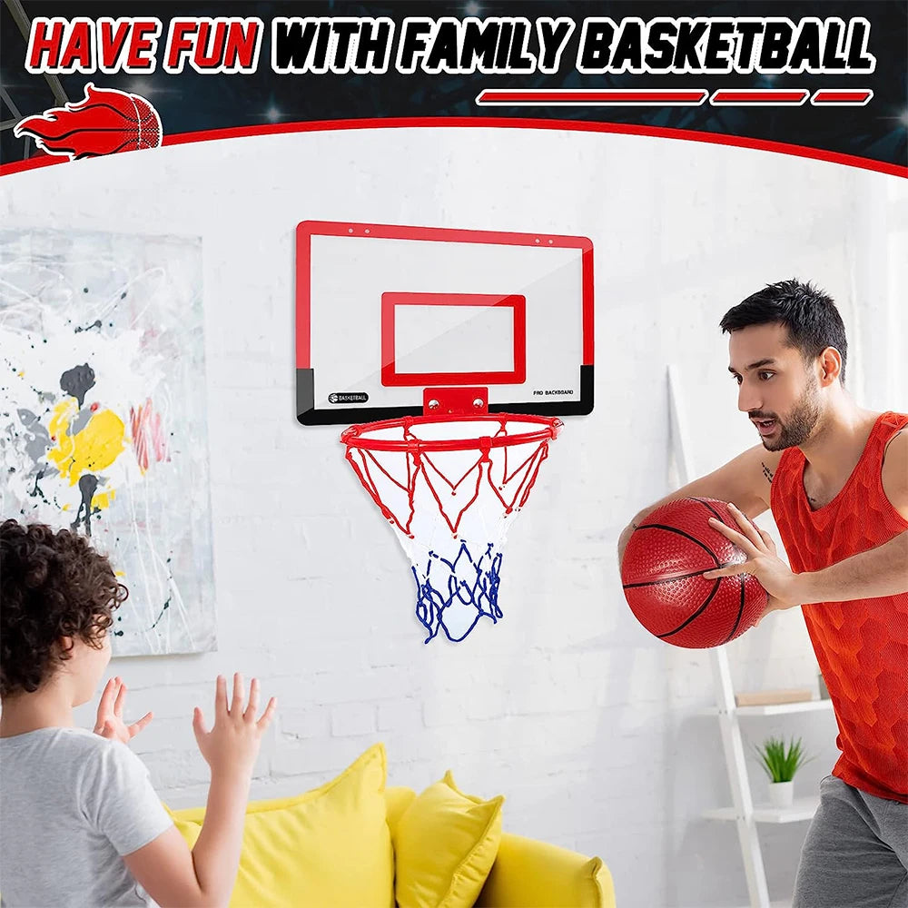Indoor Mini Basketball Home Exercise  Hoop Set Wall Frame Stand Lifting for Teens Door Basket Hanging Backboard  Room Game