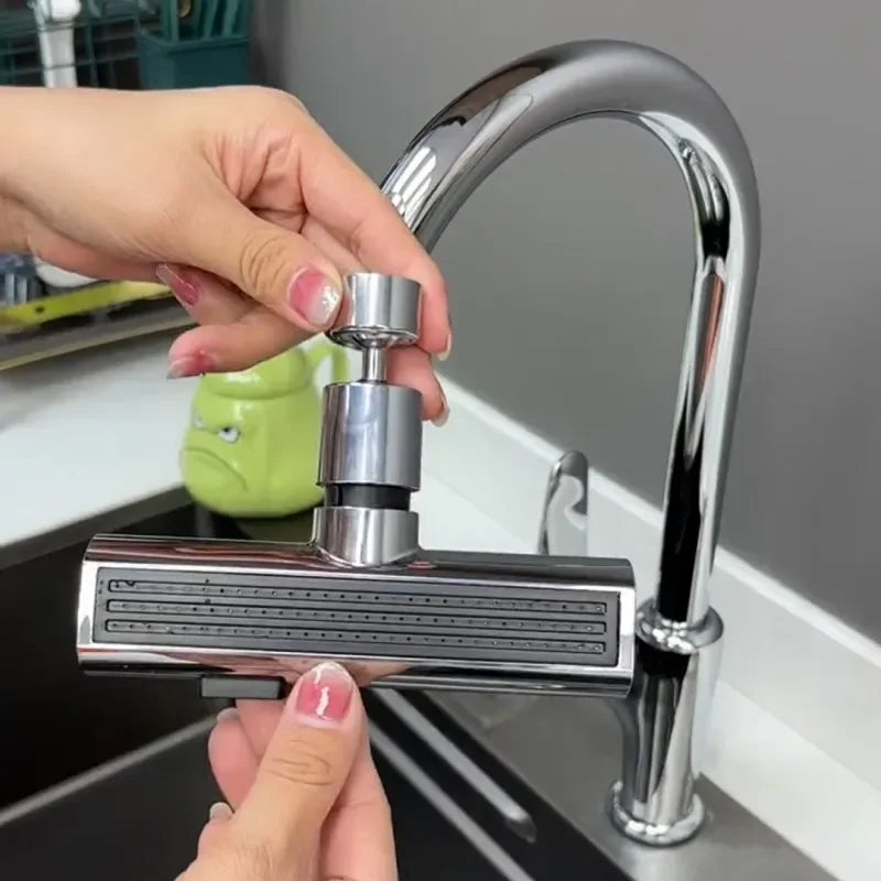 Kitchen Faucet Waterfall Outlet Splash Proof Faucet Extenders Universal Rotating Bubbler Multifunctional Water Nozzle Extension