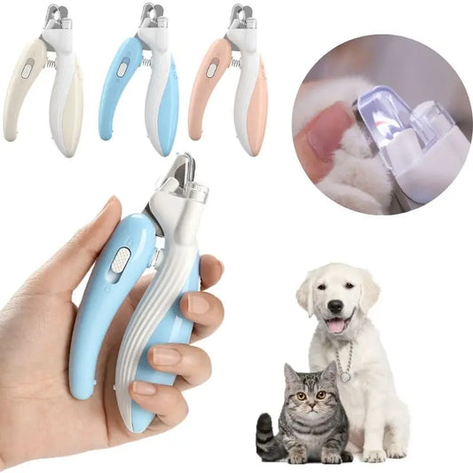 Professional Pet Nail Clippers with Led Light Animals Paw Nail Trimmer Dogs Cats Nail Clippers for Pet Grooming Claw Scissors