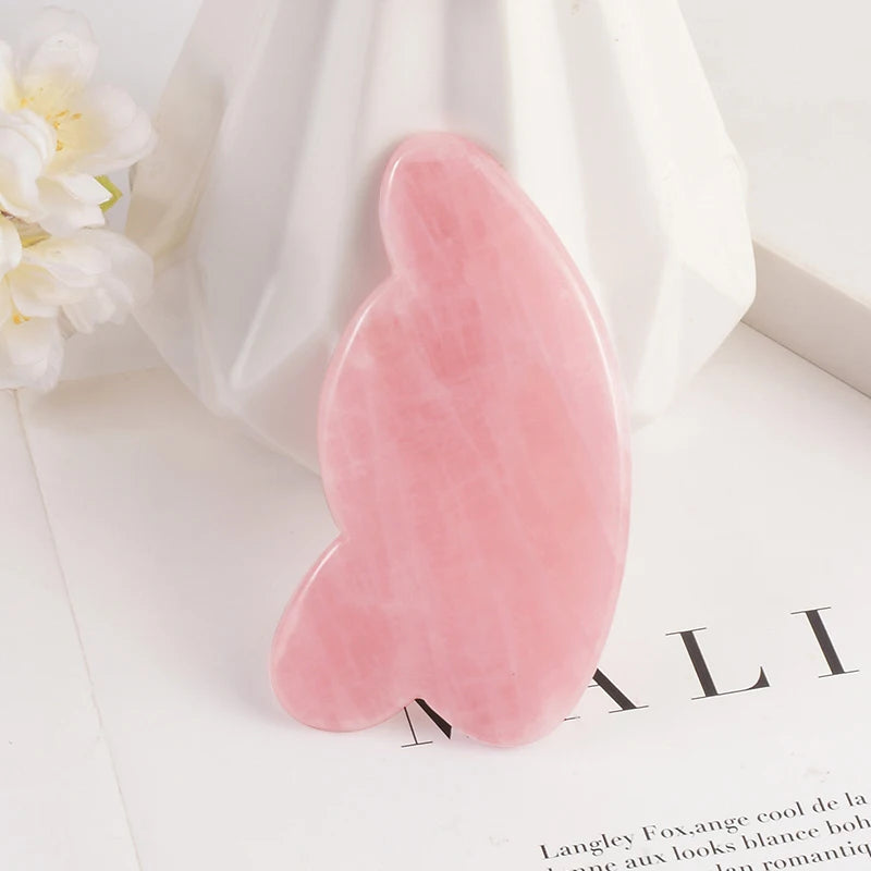 Rose Quartz Massage Jade Face Gua Sha Tool Health Care Natural Stone Beauty Product SPA Acupuncture Scraping Body Facial Healing