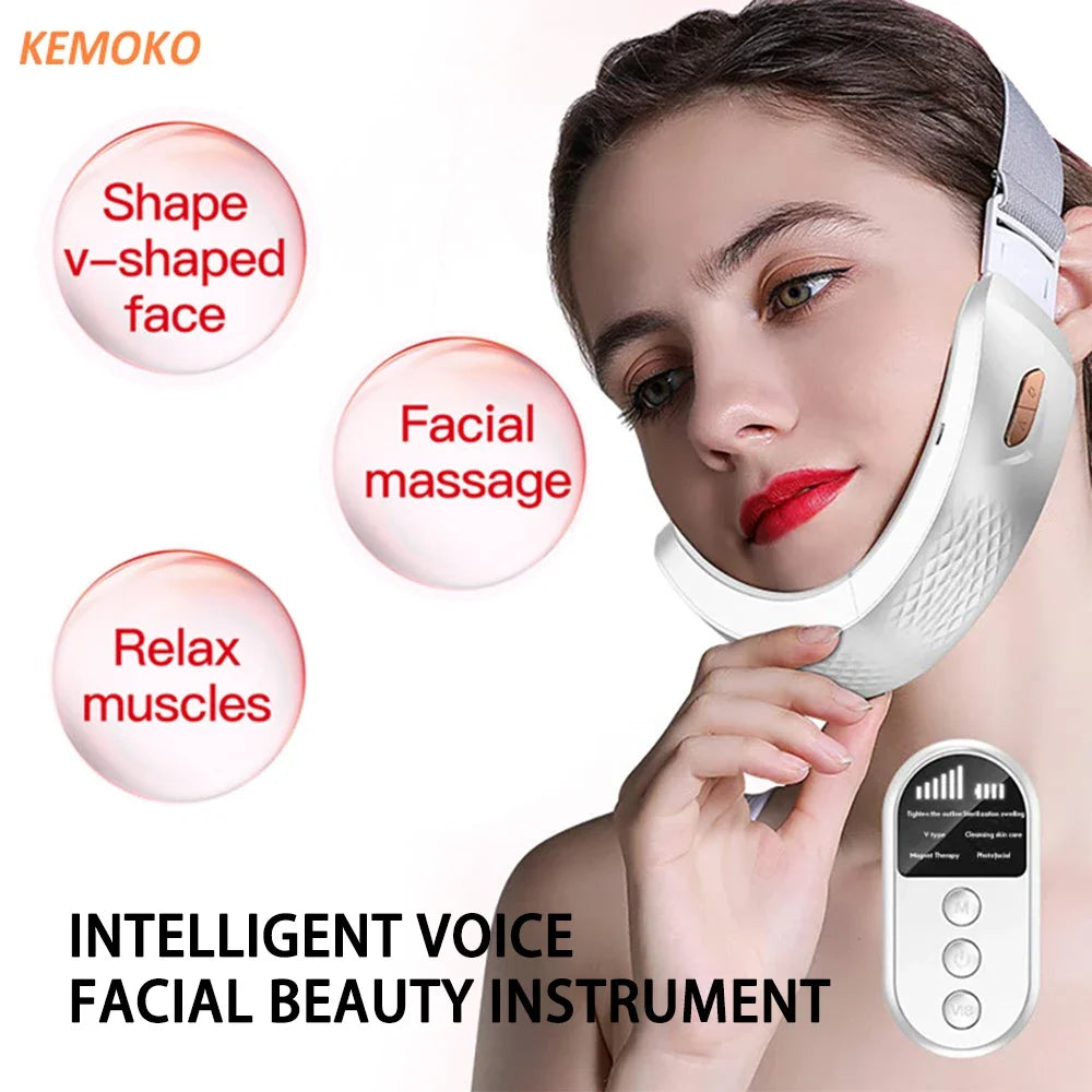 V Face Double Chin Remover V Face Facial Machine Electric  LED Face Skin Lifting Firming Beauty Device Double Chin Reducer