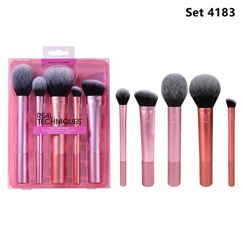 Real Techniques Professioanl Makeup Brushes Set Beauty Tools Soft Fluffy for Cosmetics Foundation Powder Eyeshadow Blending Face