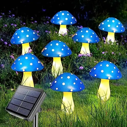 Solar Mushroom Lights for Garden Decor Waterproof Outdoor Night Light LED Fairy Lamp for Christmas Halloween Garden Lawn Pathway