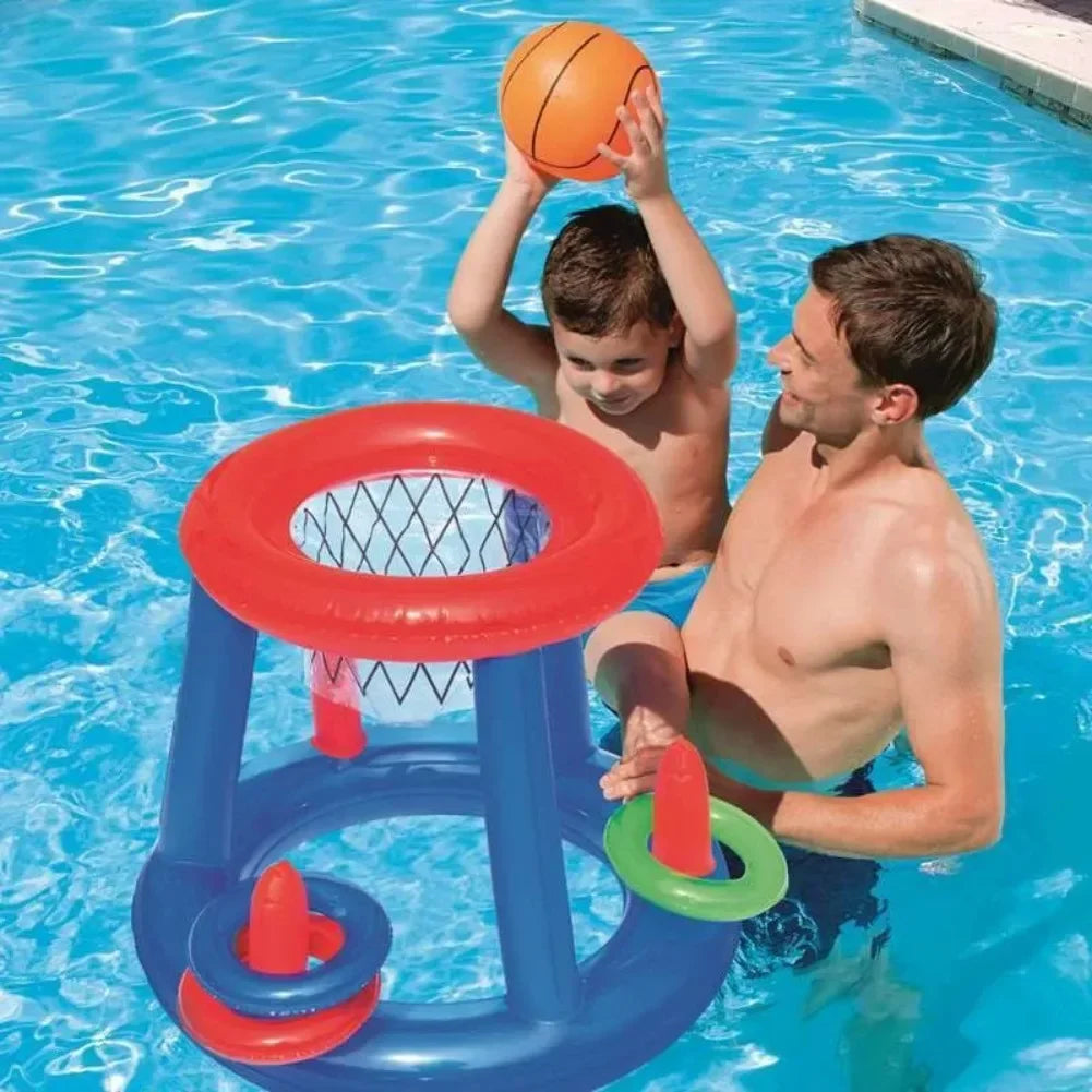 Swimming Pool Beach Inflatable Ring Throwing Ferrule Game Set Floating Pool Toys Beach Fun Summer Water Sports Party accessories