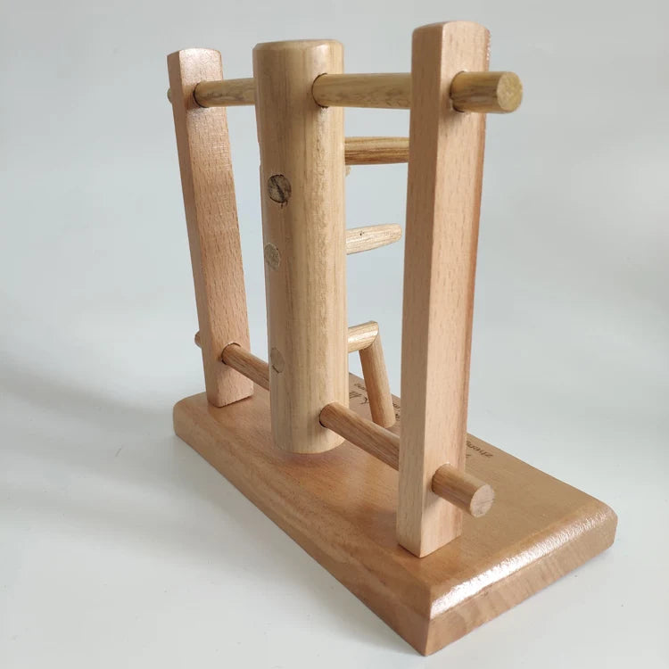 Chinese Kung Fu Wooden Dummy Wing Chun Dummy Martial Art Ornaments Martial Arts Decoration Assembly for Table Shelves Car