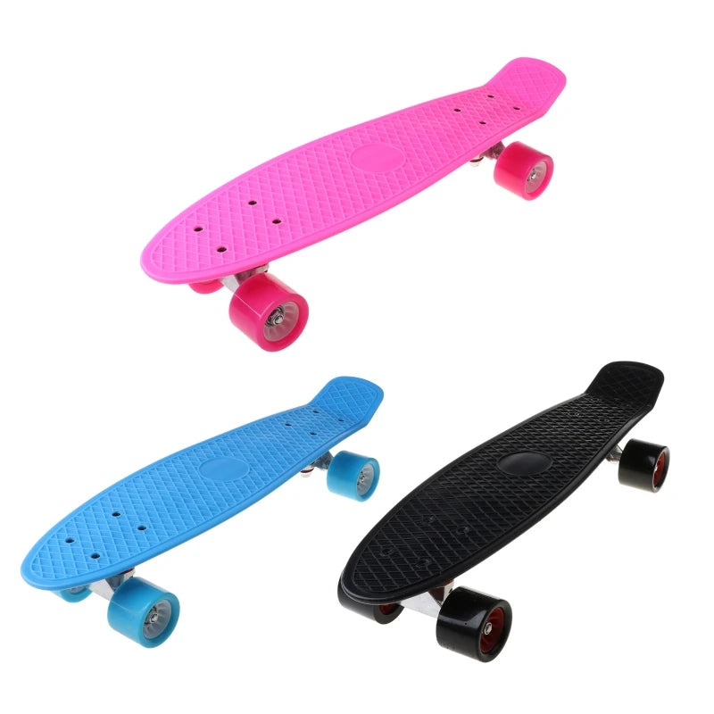 22 inch Four-wheel Skateboard Single-Warp Kick Skate Board for Beginners