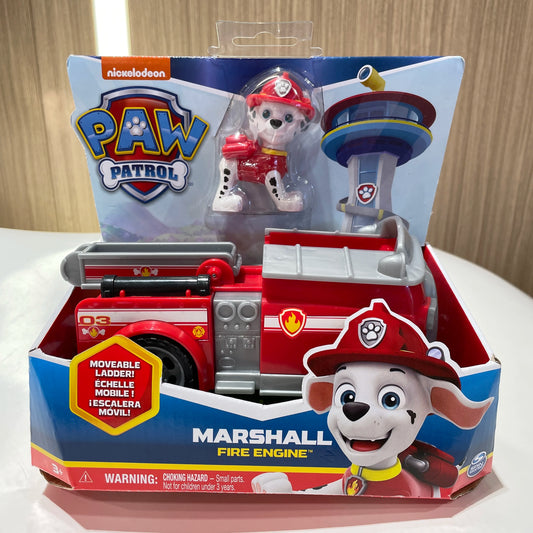Original Paw Patrol, Marshall’s Fire Engine Vehicle with Collectible Figure, for Kids Aged 3 and Up Children Toy Birthday Gift