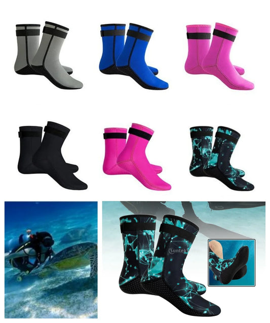 3/5mm Men Women Diving Socks Neoprene Wetsuit Shoes Surf Boots Swimming Snorkeling Quick Dry Non-slip Thermal Warm Beach Sock