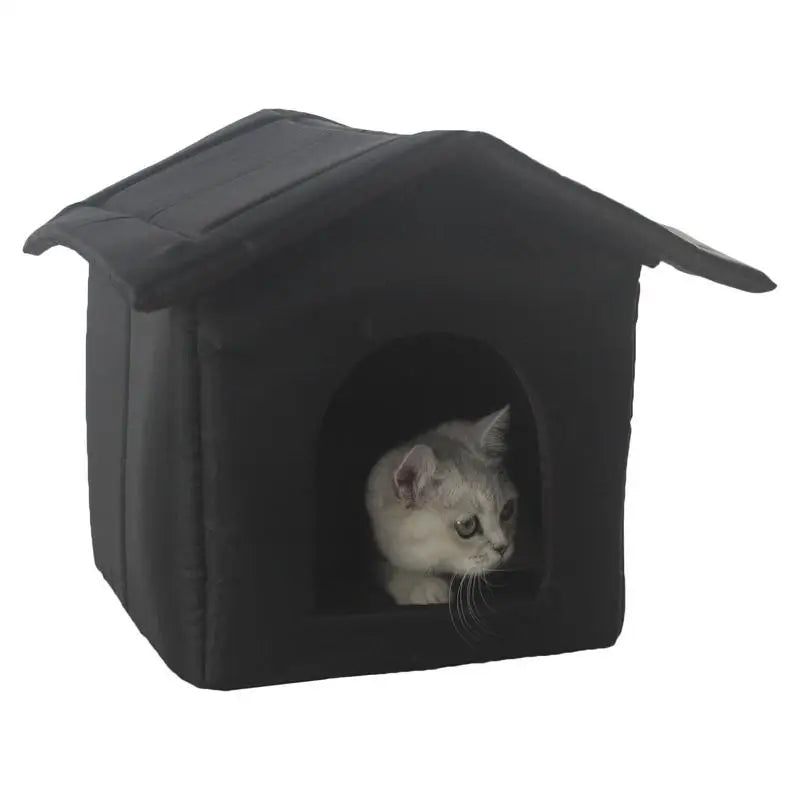 Warm Dog House Rainproof Waterproof Kennel And Cattery With Removable Inner Pad For Pets Indoor And Outdoor Sleeping