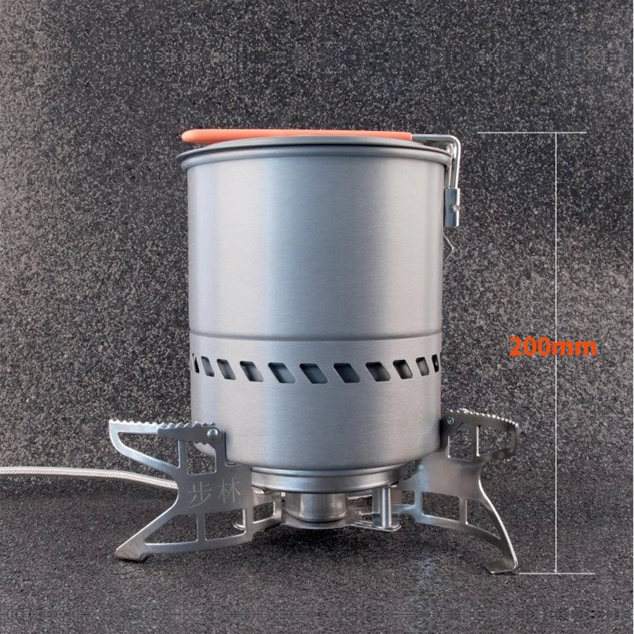 Bulin Fast-Heating Cookware Set for Camping and Traveling with Gas Stove and 1.5L Pot