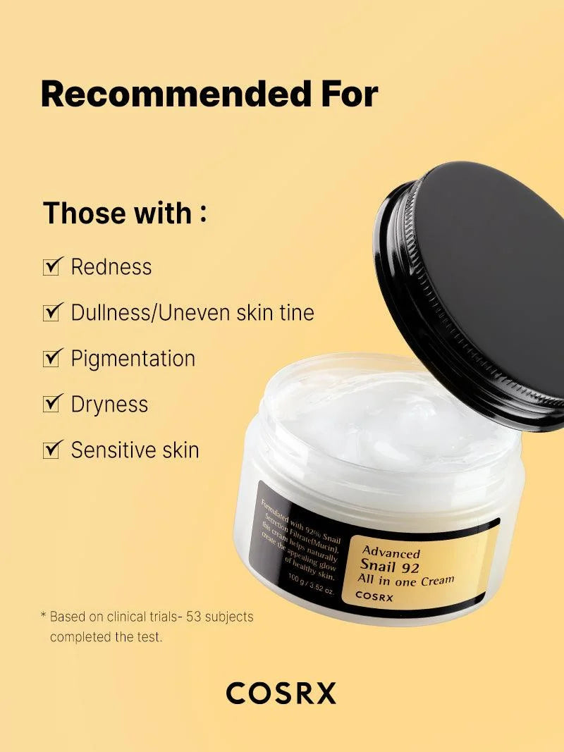 COSRX Snail Mucin 92% Moisturizer 3.52oz/ 100g