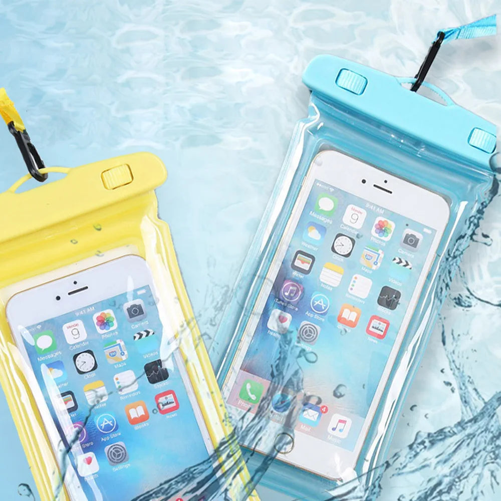 4-6.5 Inch Summer Luminous Waterproof Pouch For Cell Phone Swimming Surfing Gadget Beach Dry Bag Phone Case Cover Camping Holder