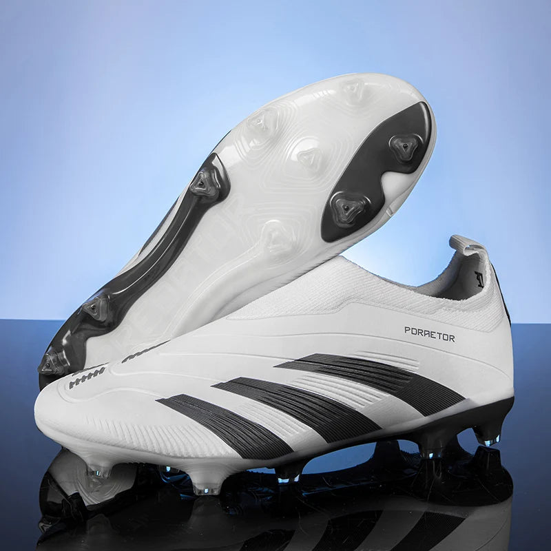 Original TF/FG Men Soccer Cleats Shoes Outdoor Sneakers Kids Futsal Training Non Slip Football Shoes Slip On Free Shipping Fast