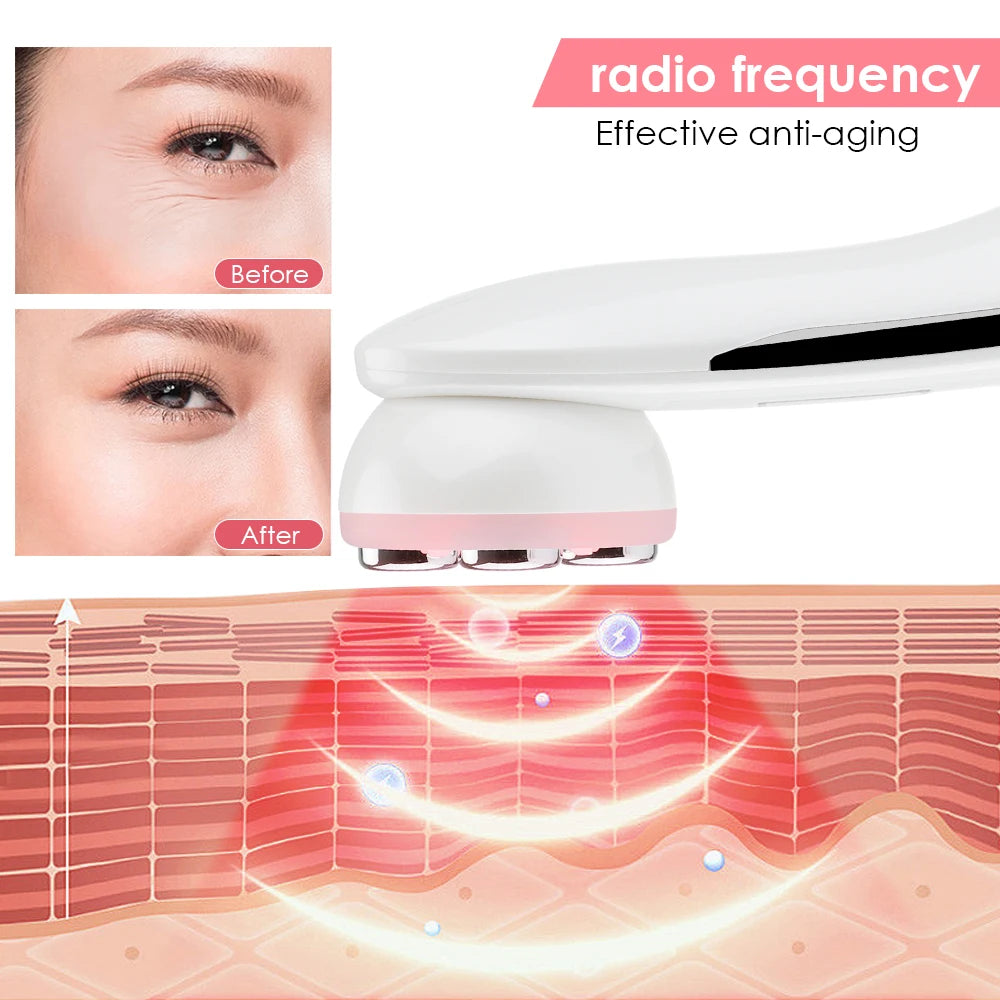 RF Radio Frequency Beauty Instrument 5 Colors LED Photon Skin Care Face Lifting Wrinkles Removal Facial Massager Dropshipping