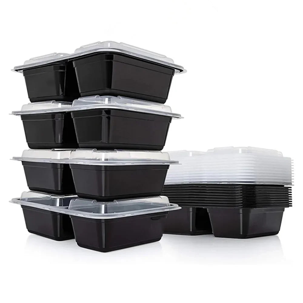 Meal Prep Containers 10x Rectangular Containers Microwavable