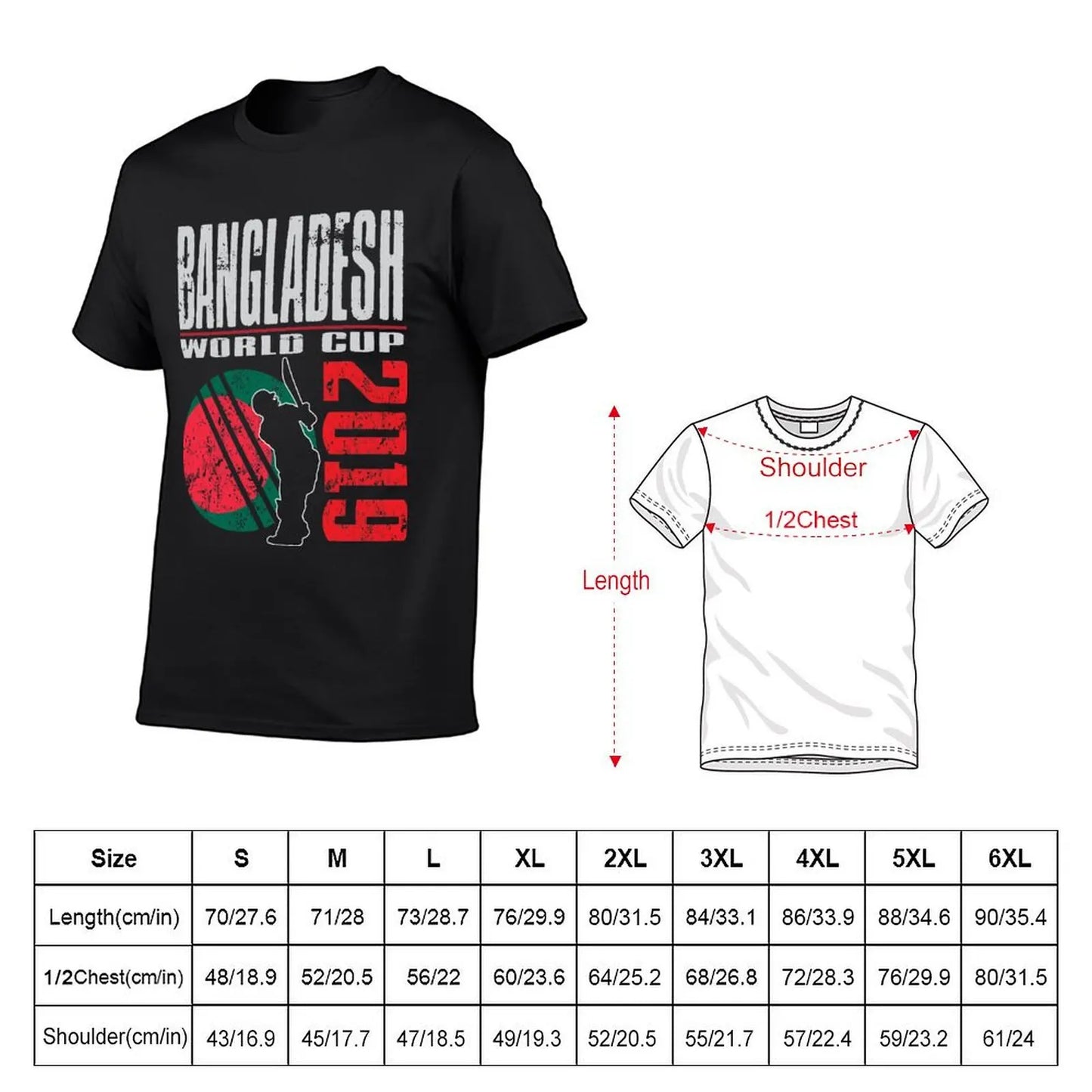Bangladesh Cricket World Team Supporter Championship Cup Contact Sports Fans Tshirts Sports Gift 2019 T-Shirt