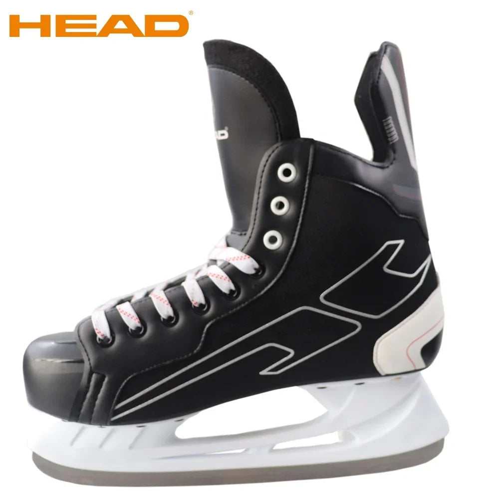 Inline Ice Hockey Skates Adults Black PVC Cotton Fabric