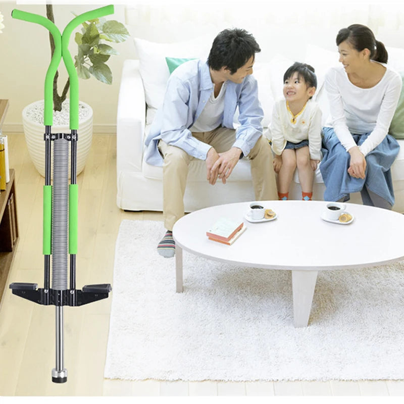 Adult/Children High Quality Steel Chrome Plated Jumping Pogo Stick Double Pole Reinforced Bouncer Max Bearing 60kgs Outdoor Toy