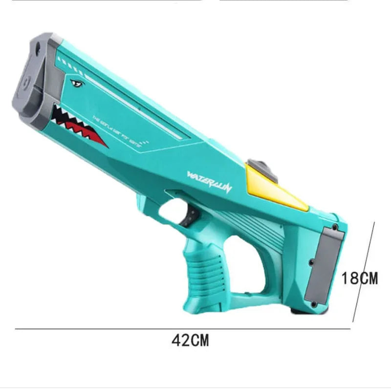 Big Electric Shark Capacity Water Guns High Pressure Automatic Water Pistol Children Outdoor Beach Games Pool Summer Toys