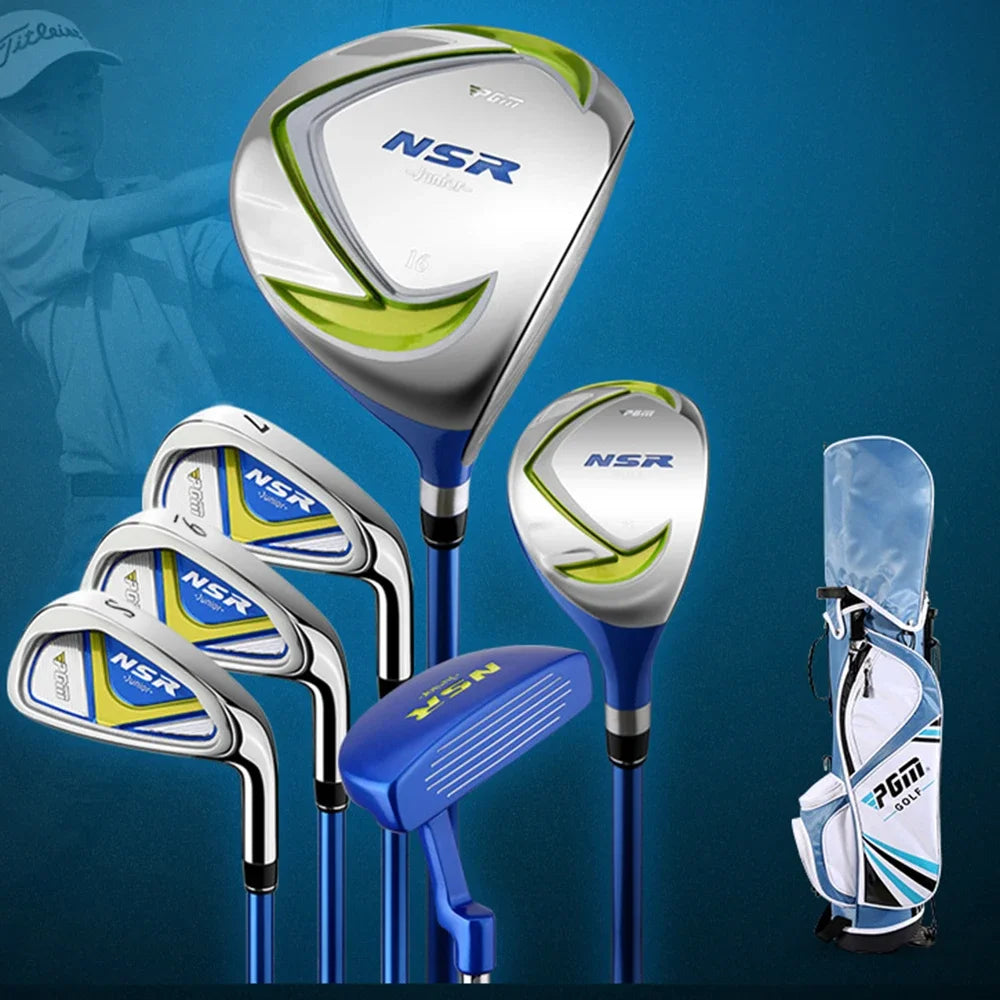PGM Boys Girls Golf Clubs Set JRTG006,95-155cm Right Hand Kids Practice Pole,Beginner's Lightweight Golf Training Club with Bag