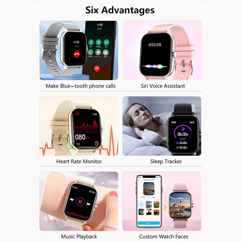 Waterproof smart watch fitness tracker