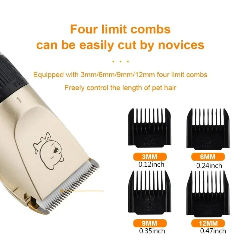 Cat Professional Hair Clipper Electrical Grooming Trimmer for Pets USB Rechargeable Shaver Low Decibel Animals Haircut Machine