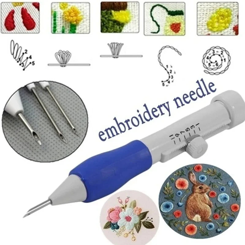 1 Set Embroidery Needle Kit Punch Needle Magic Needle for Embroidery for Knitting Circular for DIY Sewing Tools