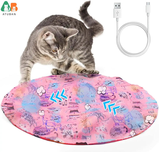 ATUBAN Cat Toys for Indoor Cats Ball Jumping and Rolling in Pouch,Hide Seek Cat Mat Toy Natural Hunting Instincts Kitten Toys