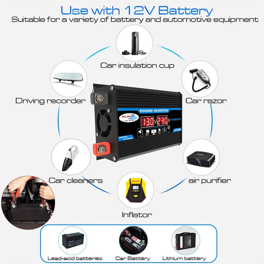 Solar Panel Complete Kit 4000W 110V/220V Inverter full set for house ,100A Controller LED Display Screen Solar system kits