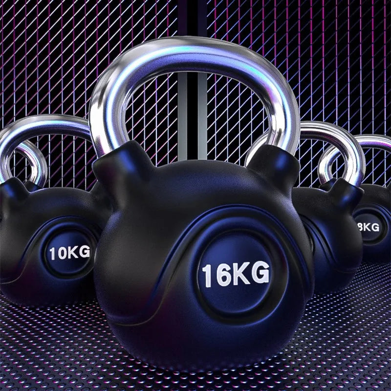 Pure Steel Kettlebell, Black, Solid Squatting Equipment, Hip Lift, Thin Arm Lift, Kettle Dumbbell, Household, 4kg-36kg